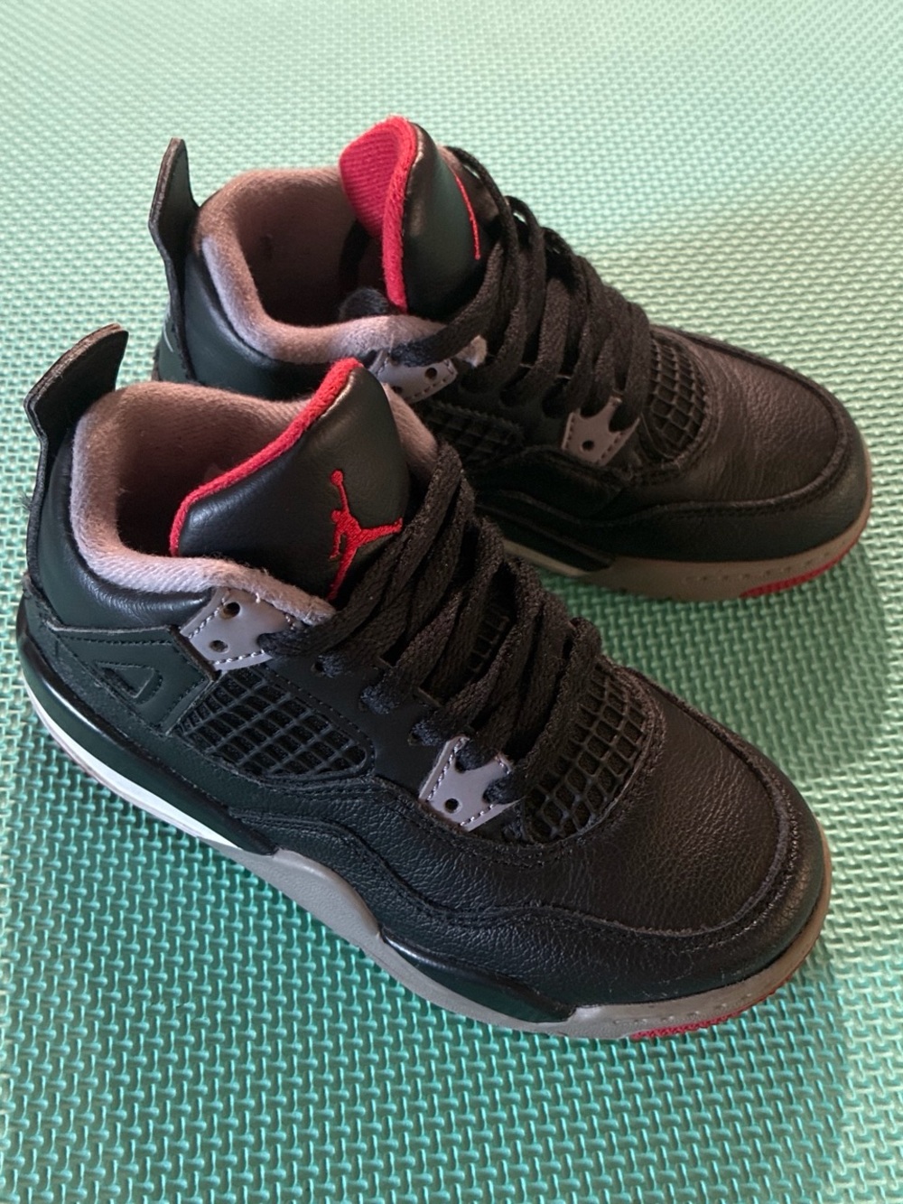 Jordan Kids Black and Red High-Top Sneakers